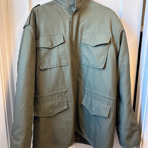 Rothco M-65 Field Jacket L Regular Olive Drab Green Military Hooded WITH Liner - Picture 1 of 6